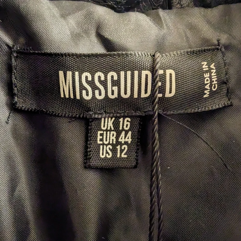 Black boxy oversized borg Jacket - Picture 4 of 5